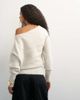 Topshop Topshop knitted long sleeve fallen shoulder sweater with wool in latte-NEUTRAL - 4