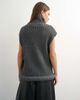 Topshop Topshop knitted ribbed funnel neck wool longline top with tube hem in coal-NEUTRAL - 4