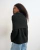 Topshop Topshop knitted wool blend deep fold bardot sweater in black - 3