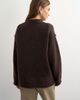 Topshop Topshop knitted wool blend roll edge chunky sweater in chocolate-Brown - 4