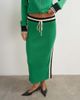 Topshop Topshop knitted wool blend sporty pencil contrast panel set skirt in green-Gray - 2
