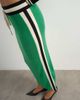 Topshop Topshop knitted wool blend sporty pencil contrast panel set skirt in green-Gray - 4