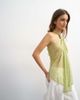 Topshop Topshop knot halter top with pleated fabric in green polka dots - 2