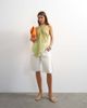Topshop Topshop knot halter top with pleated fabric in green polka dots - 3