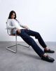 Topshop Topshop Kort high rise straight leg jeans in indigo rinse-Blue - 1