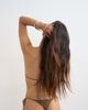 Topshop Topshop Kos glitter triangle bikini top in chocolate-Brown - 2