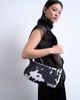 Topshop Topshop Kylie nylon cross body bag with contrast strap in cow print-Brown - 3