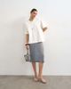 Topshop Topshop lace midi skirt in blue - 1