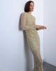 Topshop Topshop lace ruched front dropped waist maxi dress in green - 3