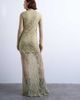 Topshop Topshop lace ruched front dropped waist maxi dress in green - 4