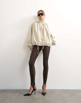 Topshop Topshop lace stirrup leggings in black