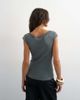 Topshop Topshop lace trim cap sleeve top in washed black-No color - 3