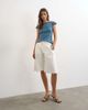 Topshop Topshop lace trim cap sleeve top in washed navy-No color - 2