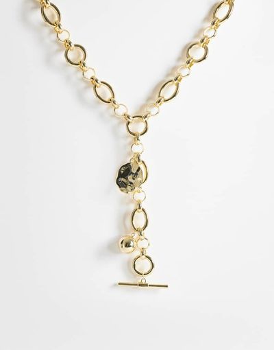 Topshop Topshop Lana oversized chain necklace with charms in gold tone