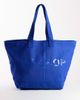 Topshop Topshop large canvas tote bag in cobalt-Blue - 1