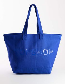 Topshop Topshop large canvas tote bag in cobalt-Blue