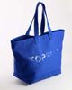 Topshop Topshop large canvas tote bag in cobalt-Blue - 3