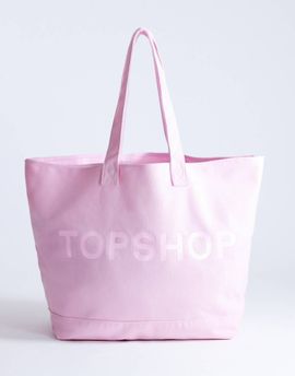 Topshop Topshop large canvas tote bag in pink