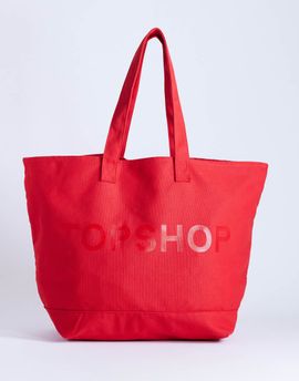Topshop Topshop large canvas tote bag in red