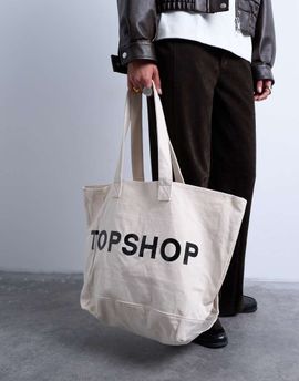 Topshop Topshop large canvas tote bag in white