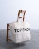 Topshop Topshop large canvas tote bag in white - 3