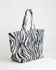 Topshop Topshop large canvas tote bag in zebra print-Neutral - 2
