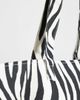 Topshop Topshop large canvas tote bag in zebra print-Neutral - 3