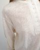 Topshop Topshop large placket long sleeve henley in ecru-WHITE - 3