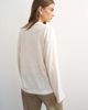 Topshop Topshop large placket long sleeve henley in ecru-WHITE - 4