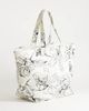 Topshop Topshop large printed canvas tote bag in floral-Neutral - 4