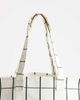 Topshop Topshop large printed canvas tote in plaid-Neutral - 3