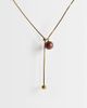 Topshop Topshop Leah lariat necklace with bead in gold-tone stainless steel - 1