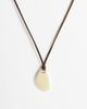 Topshop Topshop Leila cord necklace with pendant in gold and brown - 1