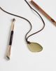 Topshop Topshop Leila cord necklace with pendant in gold and brown - 2