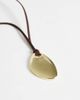 Topshop Topshop Leila cord necklace with pendant in gold and brown - 3
