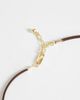 Topshop Topshop Leila cord necklace with pendant in gold and brown - 4