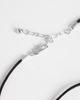 Topshop Topshop Leila cord necklace with pendant in silver and black - 3