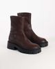 Topshop Topshop Liam chunky sock boots in chocolate-Brown - 2