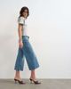 Topshop Topshop light weight wide crop jeans in bleach-Blue - 4