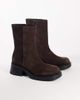 Topshop Topshop Lillian real suede chunky ankle boots in chocolate-Brown - 2