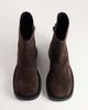 Topshop Topshop Lillian real suede chunky ankle boots in chocolate-Brown - 3