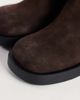 Topshop Topshop Lillian real suede chunky ankle boots in chocolate-Brown - 4