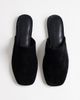 Topshop Topshop Lillie real suede round toe flat shoes in black - 3
