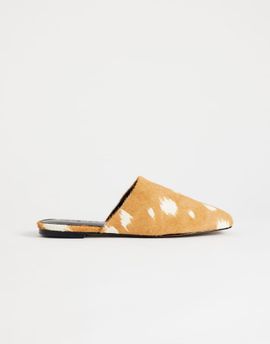 Topshop Topshop Lillie round toe flats in deer print hair-on real leather-Neutral