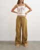 Topshop Topshop linen blend cargo pants in tan-Brown - 2