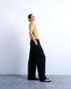 Topshop Topshop linen blend straight leg pants with deep cuffs in black - 2