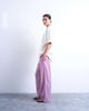 Topshop Topshop linen blend straight leg pants with deep cuffs in purple - 2
