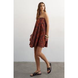 Topshop Topshop Linen Blend Trapeze Minidress