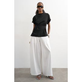 Topshop Topshop Linen Blend Wide Leg Pants