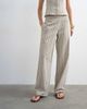Topshop Topshop linen look striped low rise pants in ecru - part of a set-White - 2